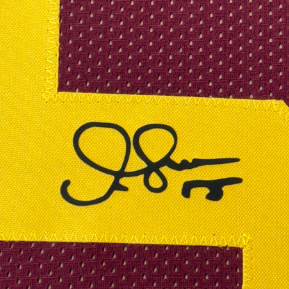 Framed Facsimile Autographed Junior Seau 35x39 USC Maroon Reprint Laser Auto College Football Jersey