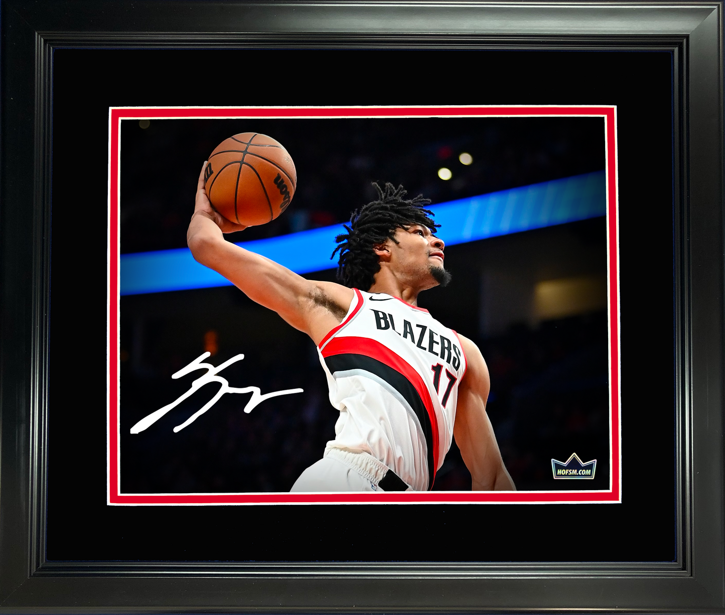 Framed Shaedon Sharpe Portland Trail Blazers Facsimile Laser Engraved Signature Auto 11"x14"Basketball Photo HOFSM Holo