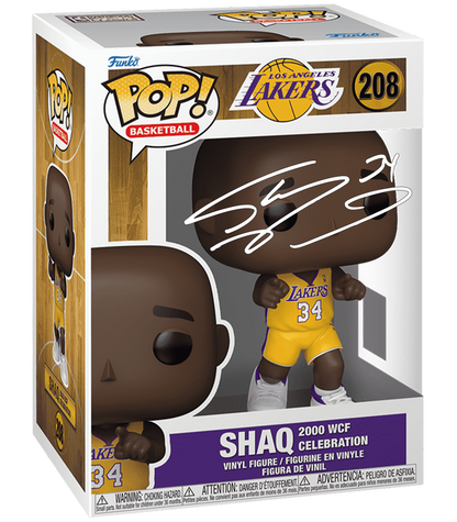Shaquille O'Neal Shaq #208 2000 WCF Celebration Facsimile Signed Reprint Laser Autographed Funko POP! Basketball NBA: Los Angeles Lakers Figurine with Protector Case