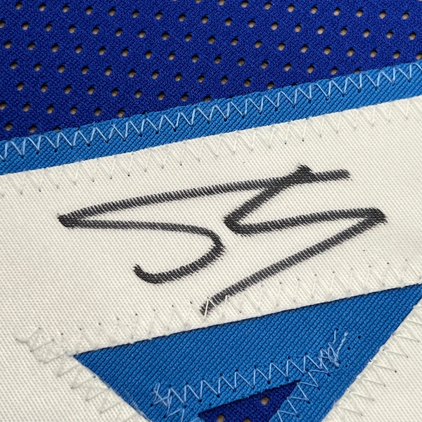 Framed Autographed/Signed Shaquille Shaq O'Neal 35x39 Los Angeles Retro Blue Basketball Jersey JSA COA
