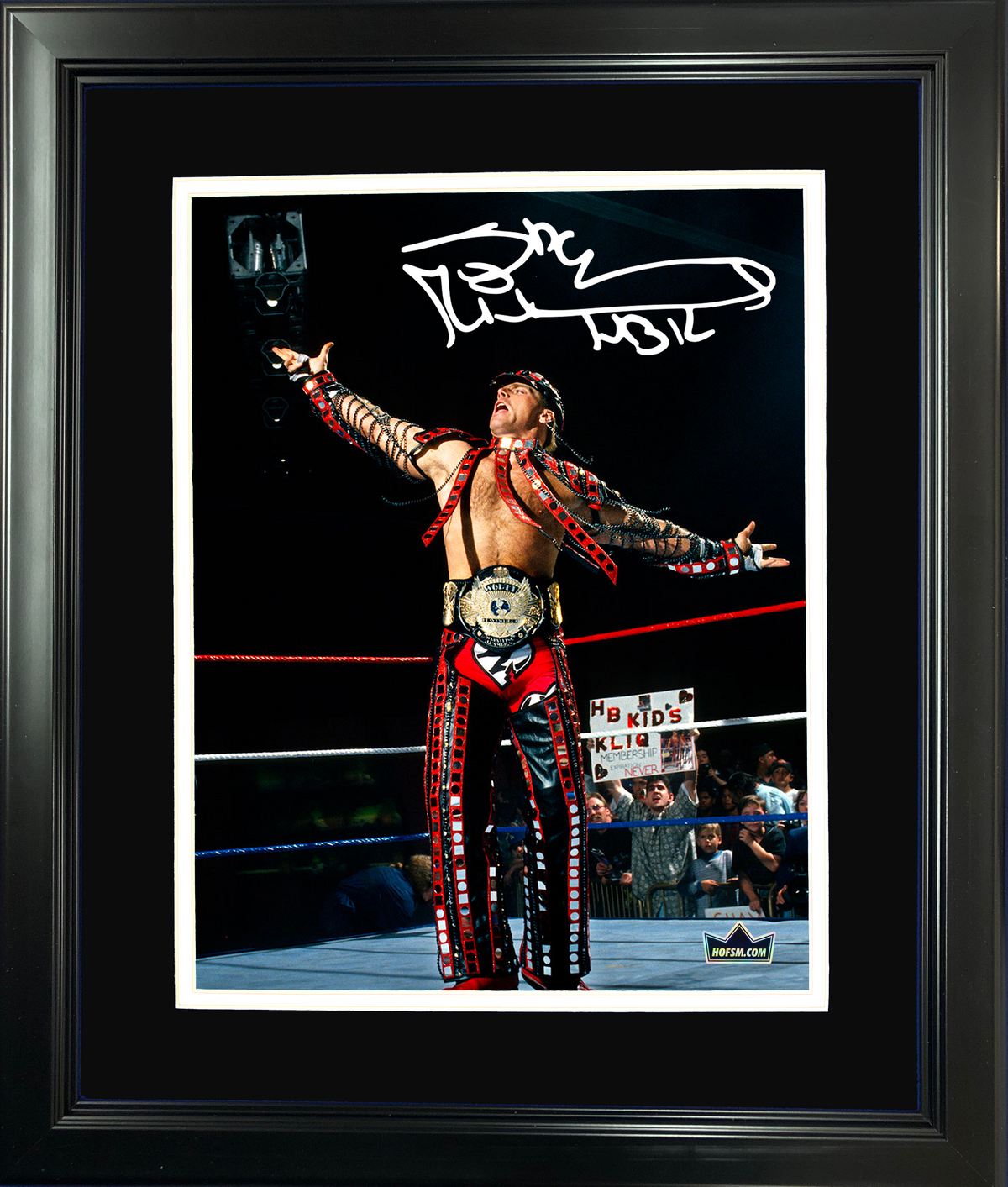 Framed Shawn Michaels WWE Facsimile Laser Engraved Signature Auto 11"x14"Wrestling Photo HOFSM Holo