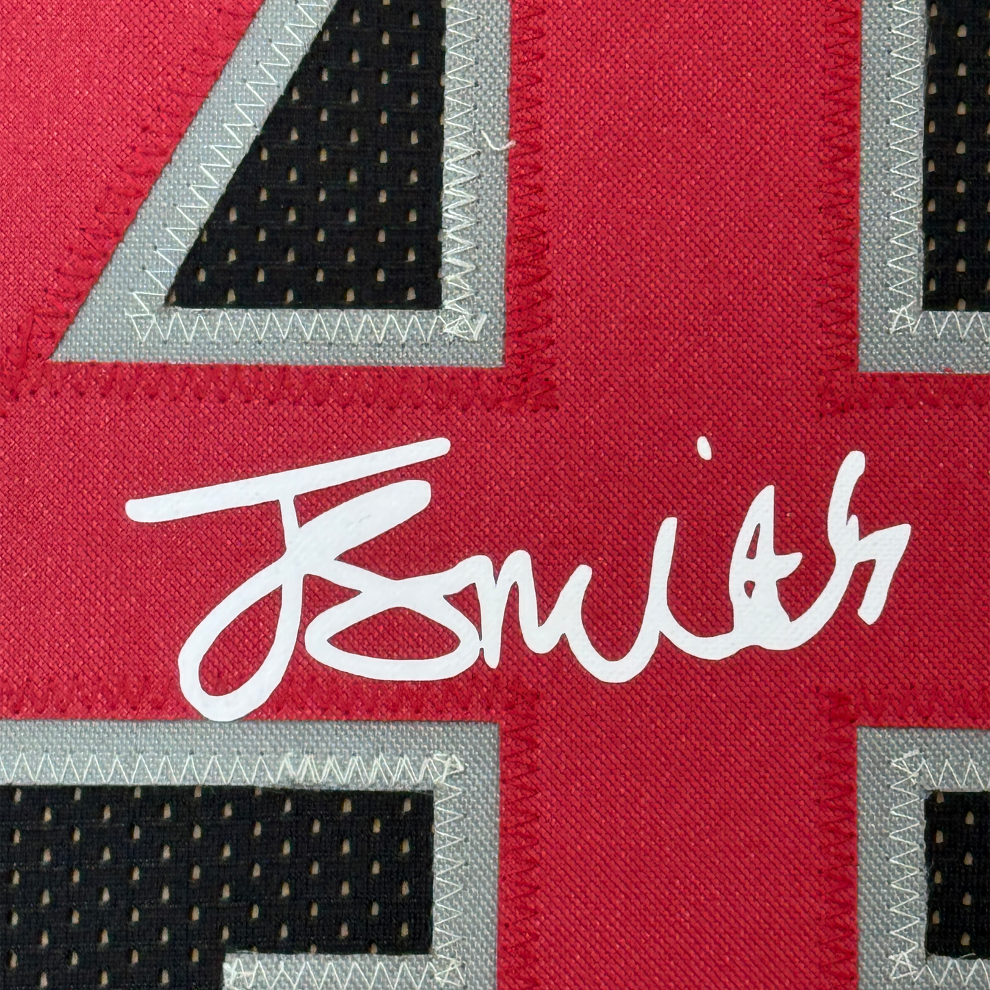 Framed Facsimile Autographed Jeremiah Smith 35x39 Ohio State Black Reprint Laser Auto College Football Jersey