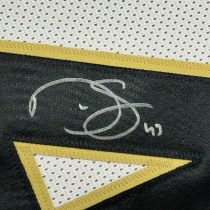 Framed Autographed/Signed Darren Sproles 35x39 New Orleans White Football Jersey JSA COA