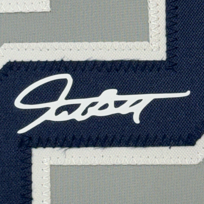 Framed Facsimile Autographed Giancarlo Stanton 35x39 New York Grey Reprint Laser Auto Baseball Jersey