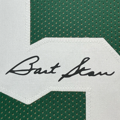 Framed Facsimile Autographed Bart Starr 35x39 Green Bay Green Reprint Laser Auto Football Jersey