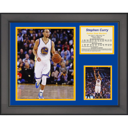 Framed Stephen Curry Golden State Warriors Basketball 11"x14"Three Photo Collage