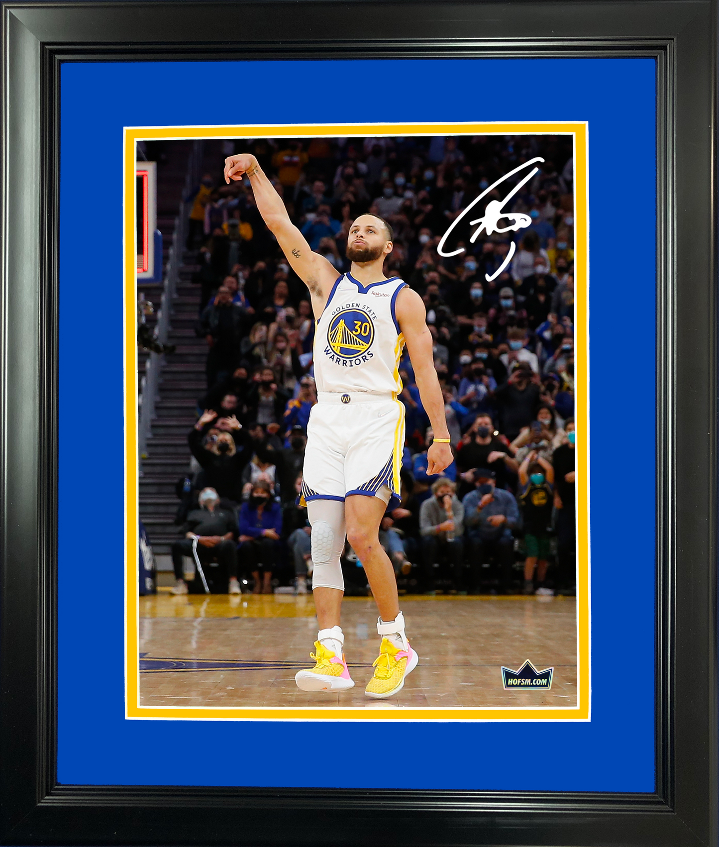 Framed Stephen Curry Facsimile Laser Engraved Signature Auto 11"x14"Basketball Photo HOFSM Holo