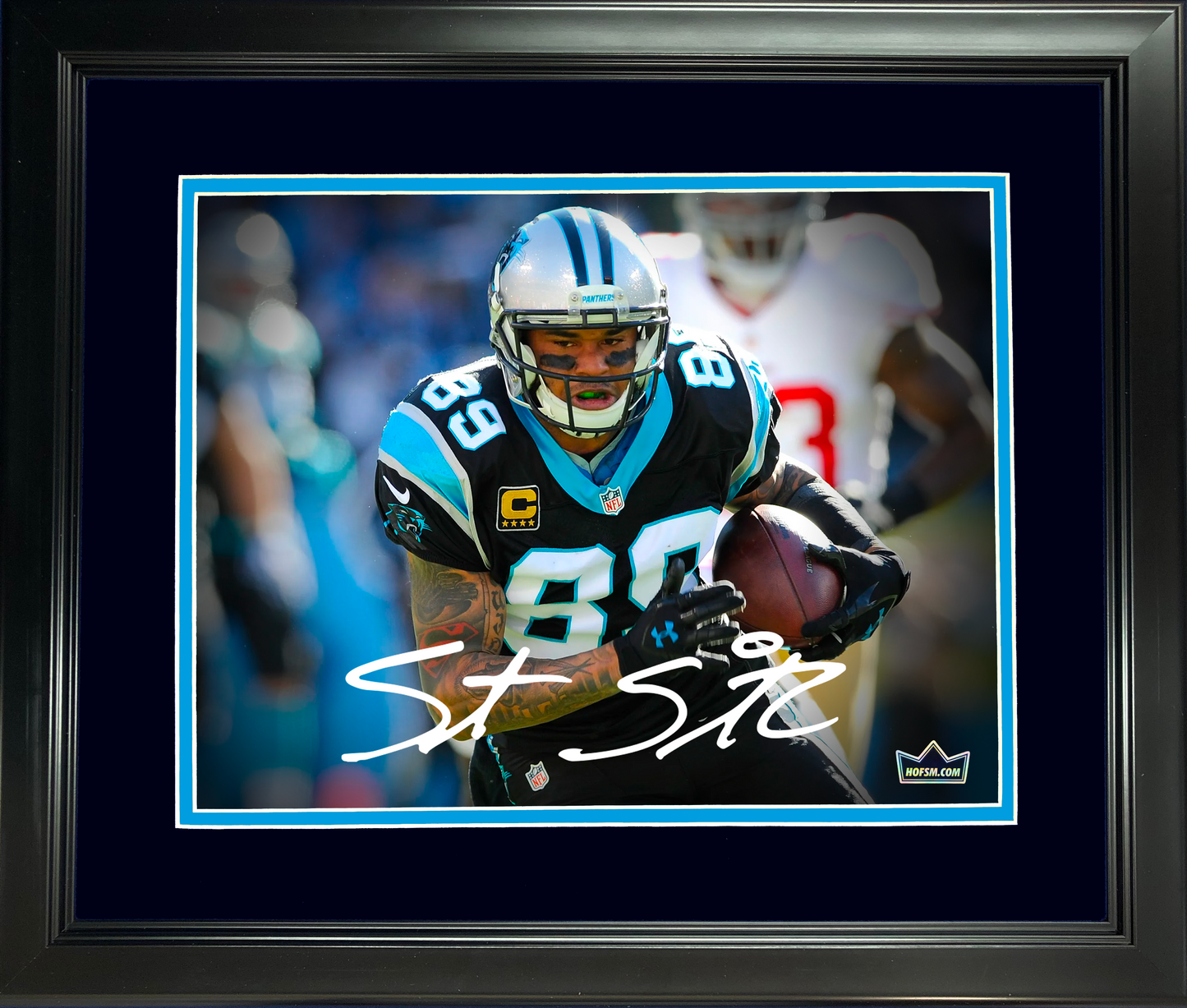 Framed Steve Smith Sr. Facsimile Laser Engraved Signature Auto Carolina Panthers 11"x14"Football Photo HOFSM Holo