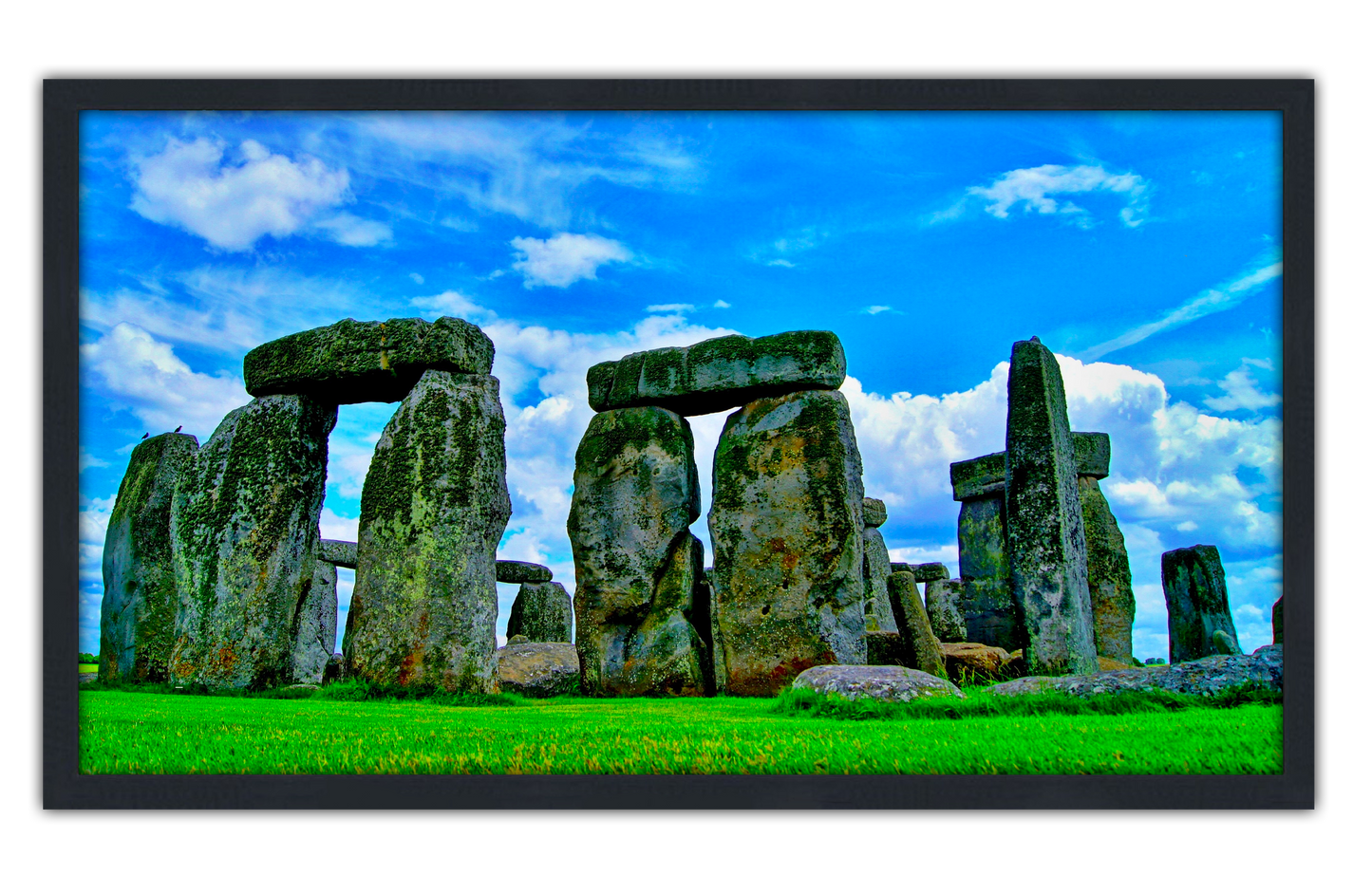 Professionally Framed Stonehenge England Skyline High-Resolution Panoramic Photo 12x22 Wall Art