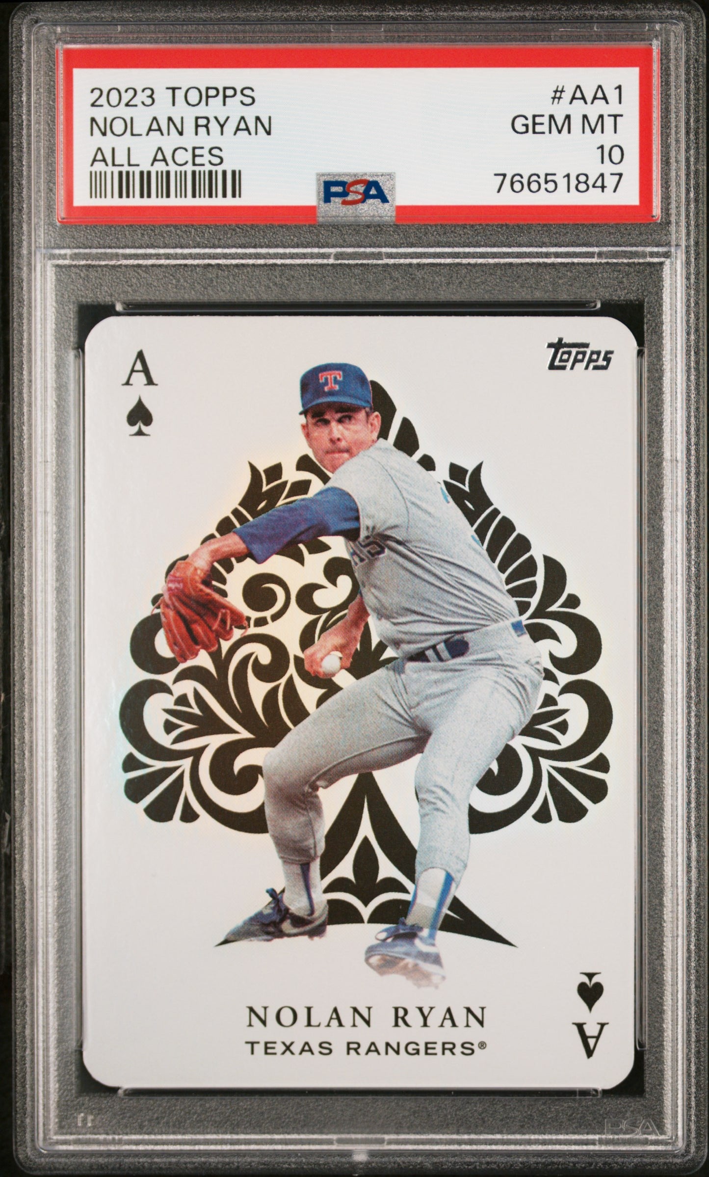 Graded 2023 Topps Nolan Ryan #AA1 All Aces Baseball Card PSA 10 Gem Mint
