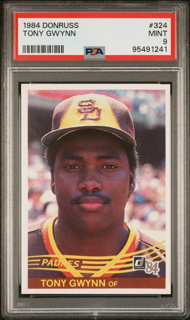 Graded 1984 Donruss Tony Gwynn #324 2nd Year Baseball Card PSA 9 Mint