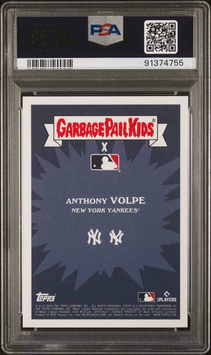 Graded 2023 Topps Garbage Pail Kids Anthony Volpe #23B Big Apple Volpe Rookie RC Baseball Card PSA 10 Gem Mint