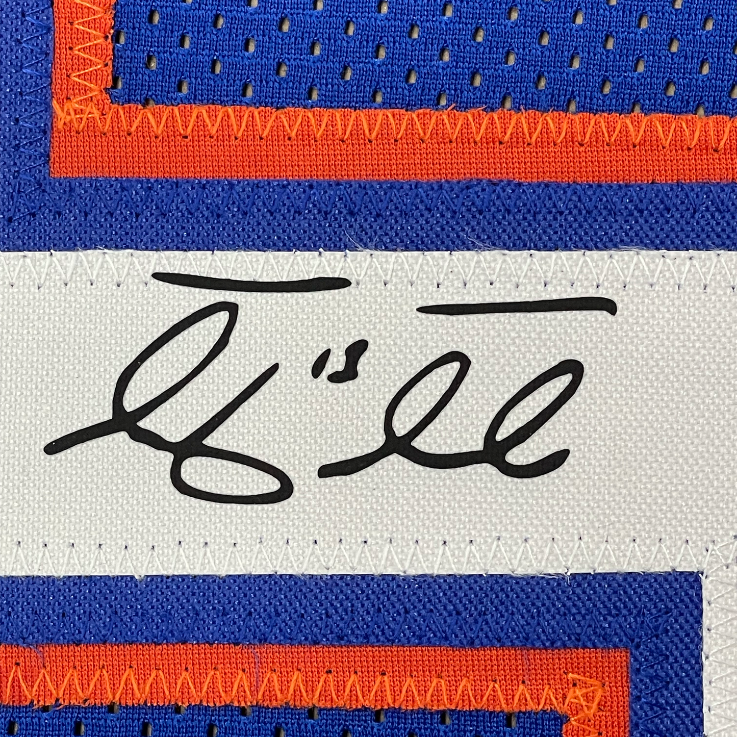 Framed Facsimile Autographed Tim Tebow 35x39 Florida Blue Reprint Laser Auto College Football Jersey Size Men's XL