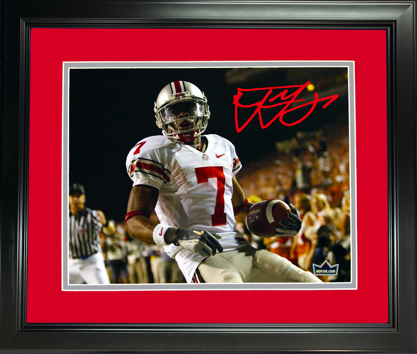 Framed Ted Ginn Jr. Facsimile Laser Engraved Signature Auto Ohio State Buckeyes 11"x14" College Football Photo HOFSM Holo