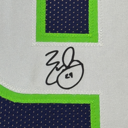 Framed Facsimile Autographed Earl Thomas 35x39 Seattle Blue Reprint Laser Auto Football Jersey