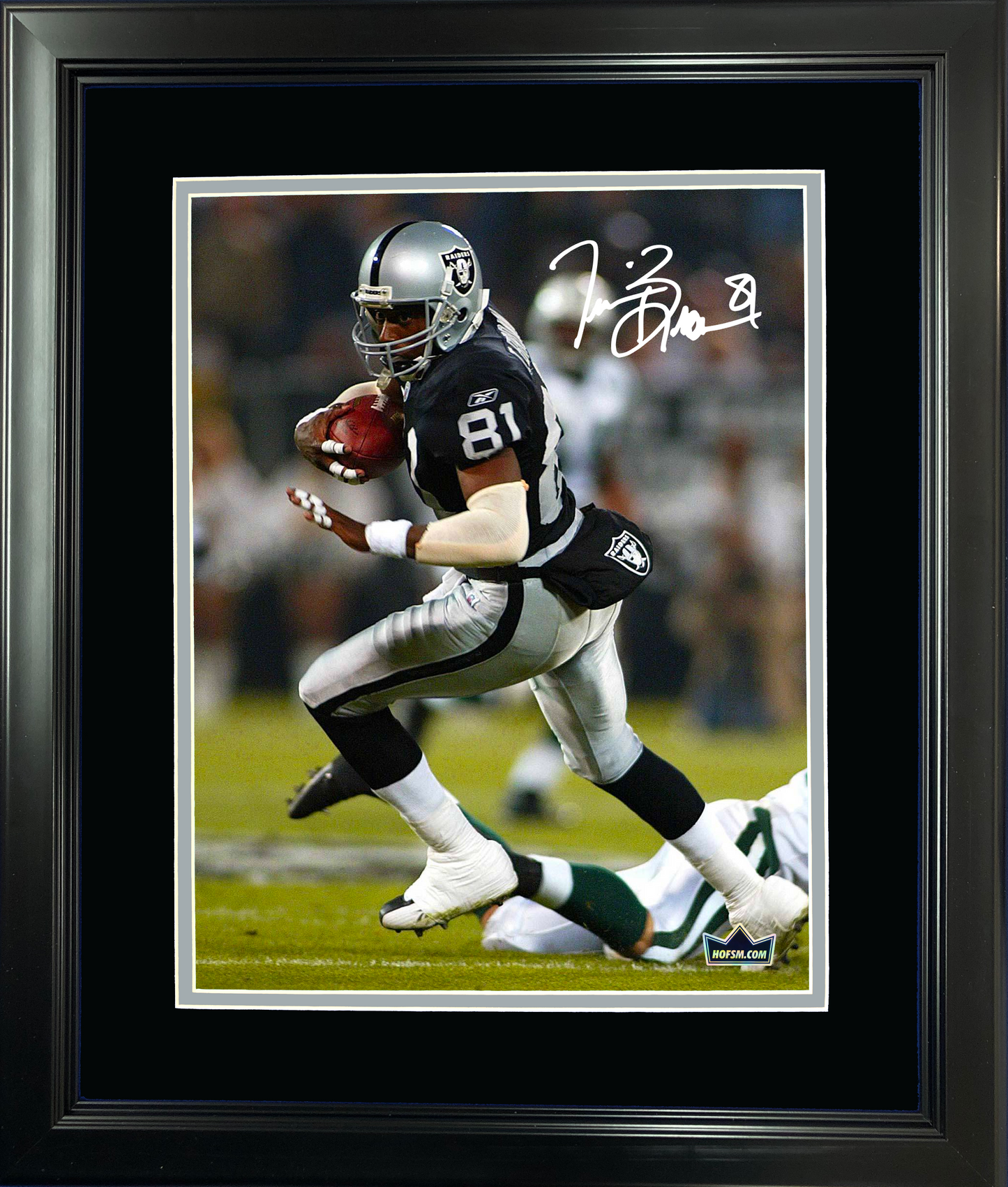 Framed Tim Brown Oakland Las Vegas Raiders Facsimile Laser Engraved Signature Auto 11"x14" Football Photo HOFSM Holo