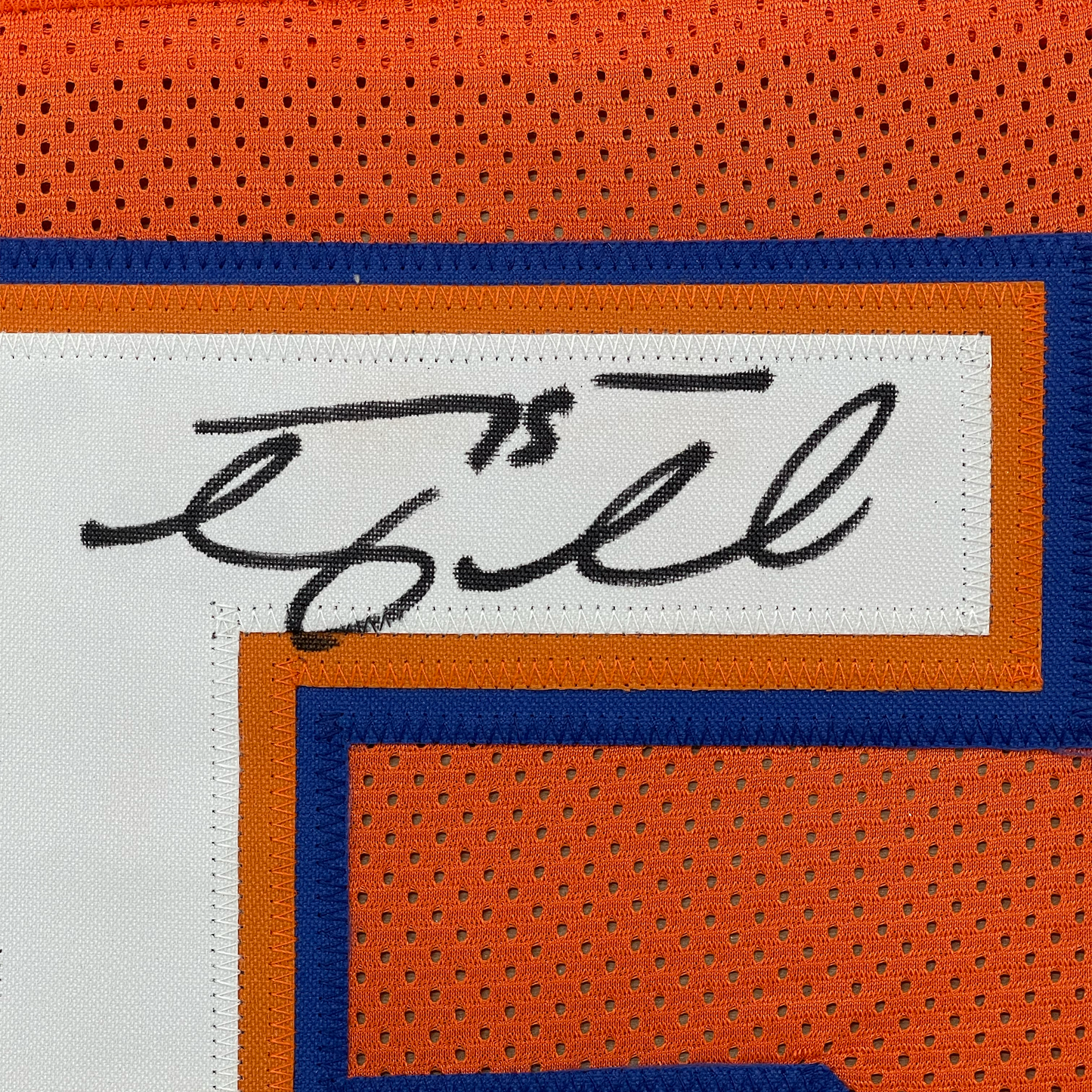 Framed Autographed/Signed Tim Tebow 35x39 Florida Orange College Football Jersey Beckett BAS COA