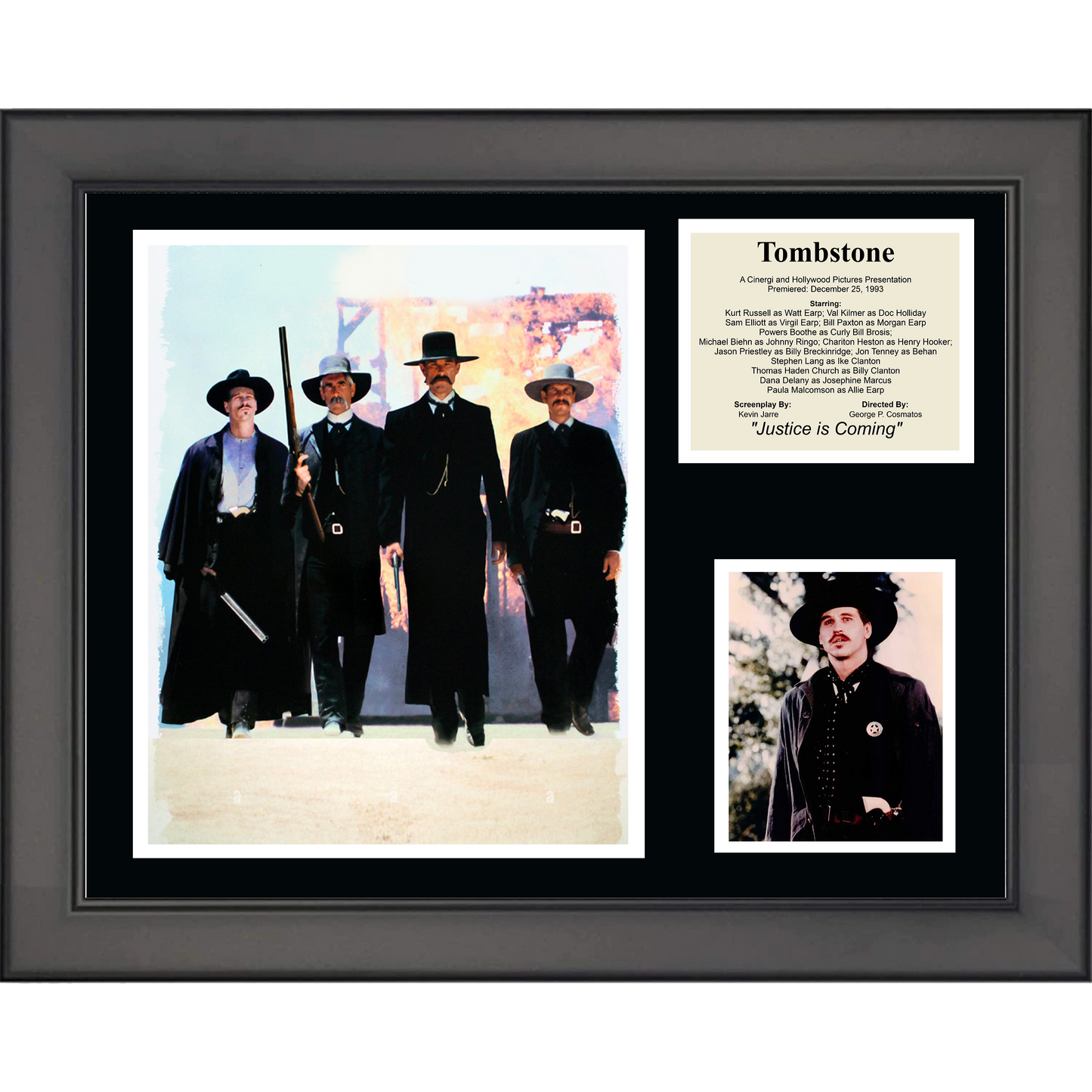 Framed Tombstone Movie 11"x14" Three Photo Collage