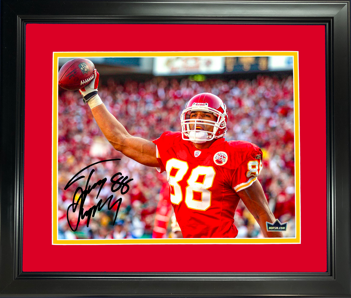 Framed Tony Gonzalez Kansas City Chiefs Facsimile Laser Engraved Signature Auto 11"x14" Football Photo HOFSM Holo