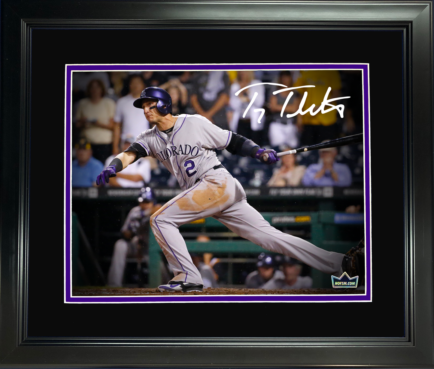 Framed Troy Tulowitzki Colorado Rockies Facsimile Laser Engraved Signature Auto 11"x14" Baseball Photo HOFSM Holo