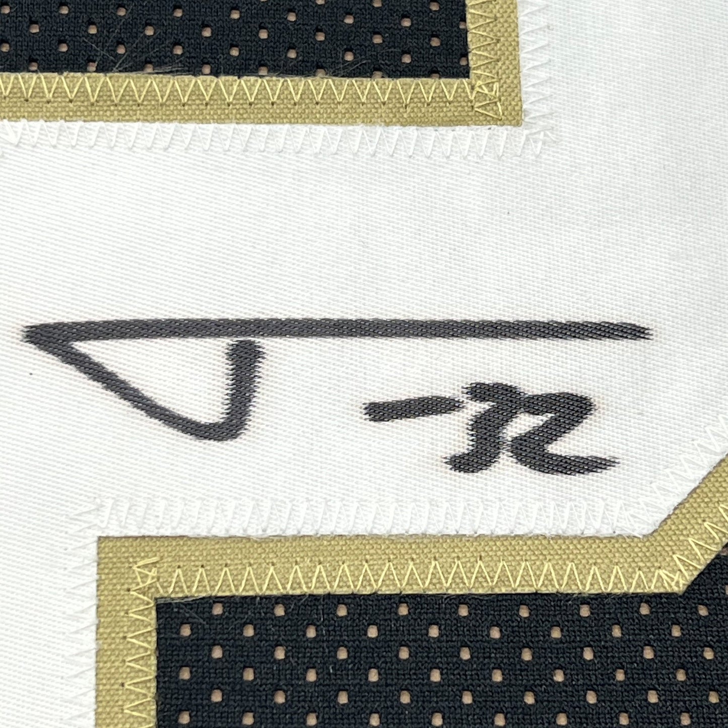Framed Autographed/Signed Tyrann Mathieu 35x39 New Orleans Black Football Jersey JSA COA
