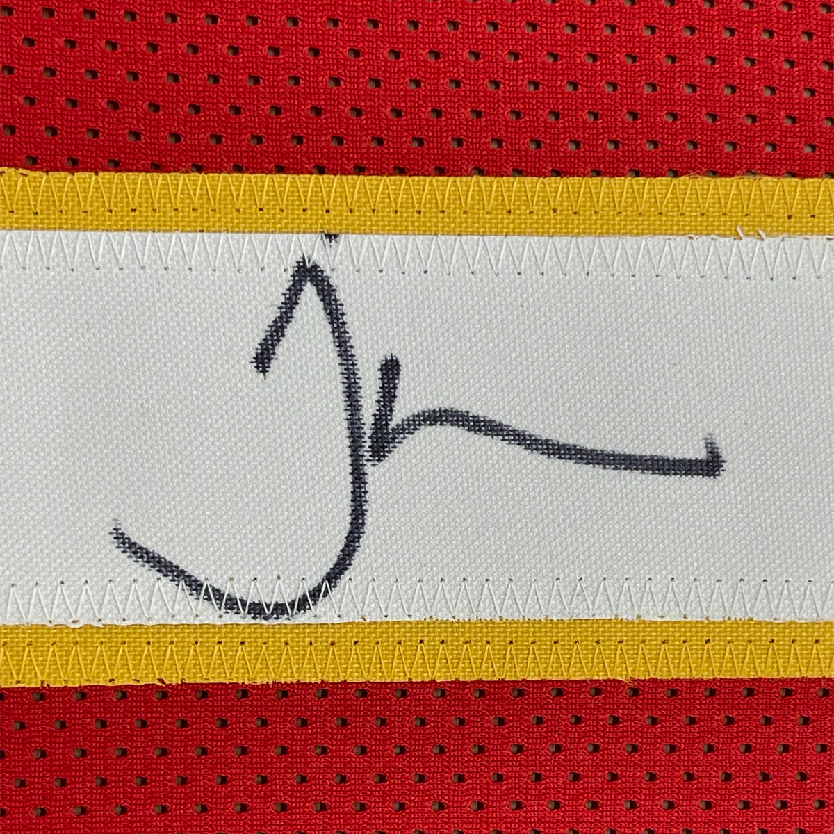 Framed Autographed/Signed Tyreek Hill 35x39 Kansas City Red Football Jersey JSA COA