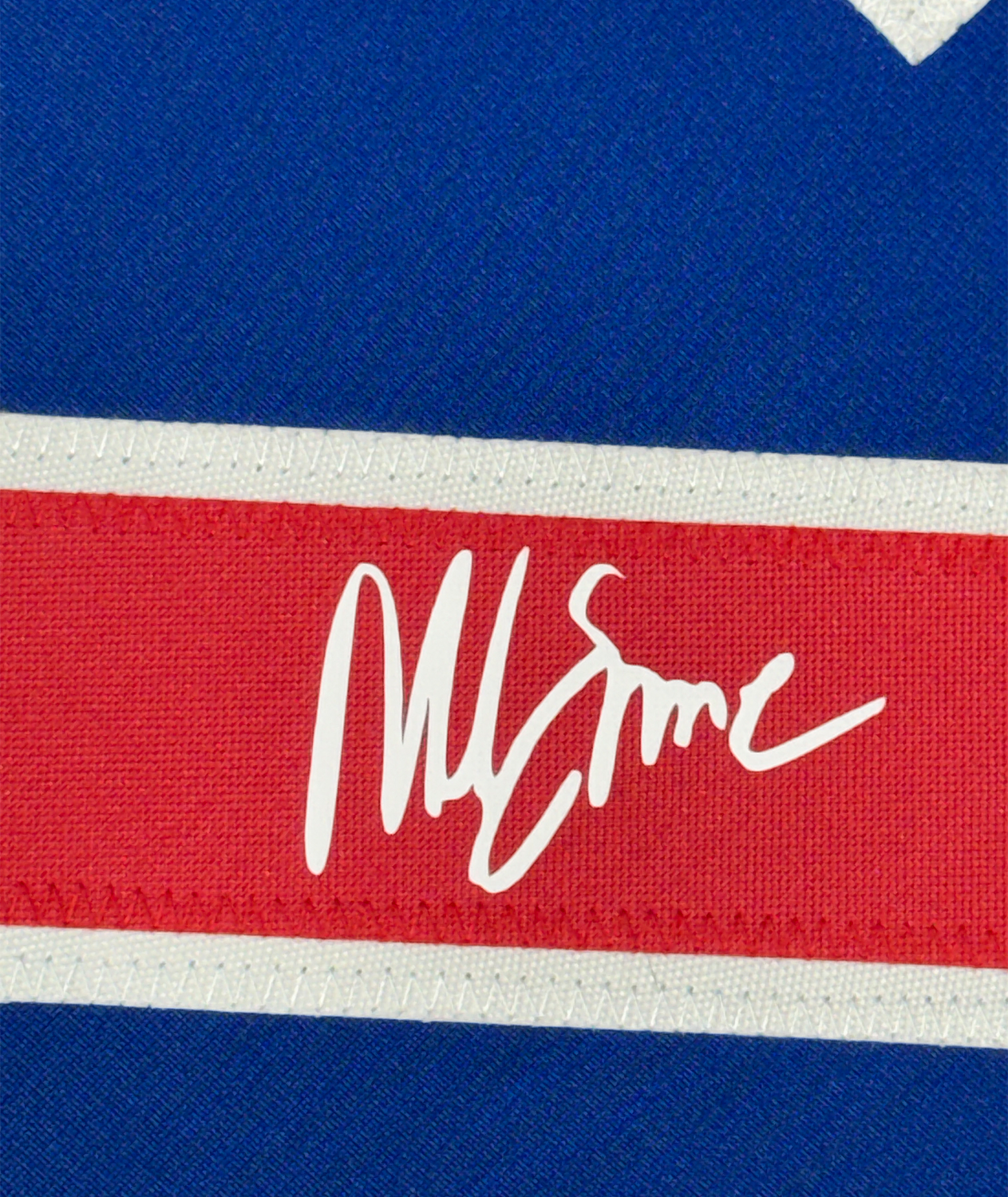 Framed Facsimile Autographed Mike Eruzione 35x39 United States USA Blue 1980 Miracle on Ice Reprint Laser Auto Hockey Jersey