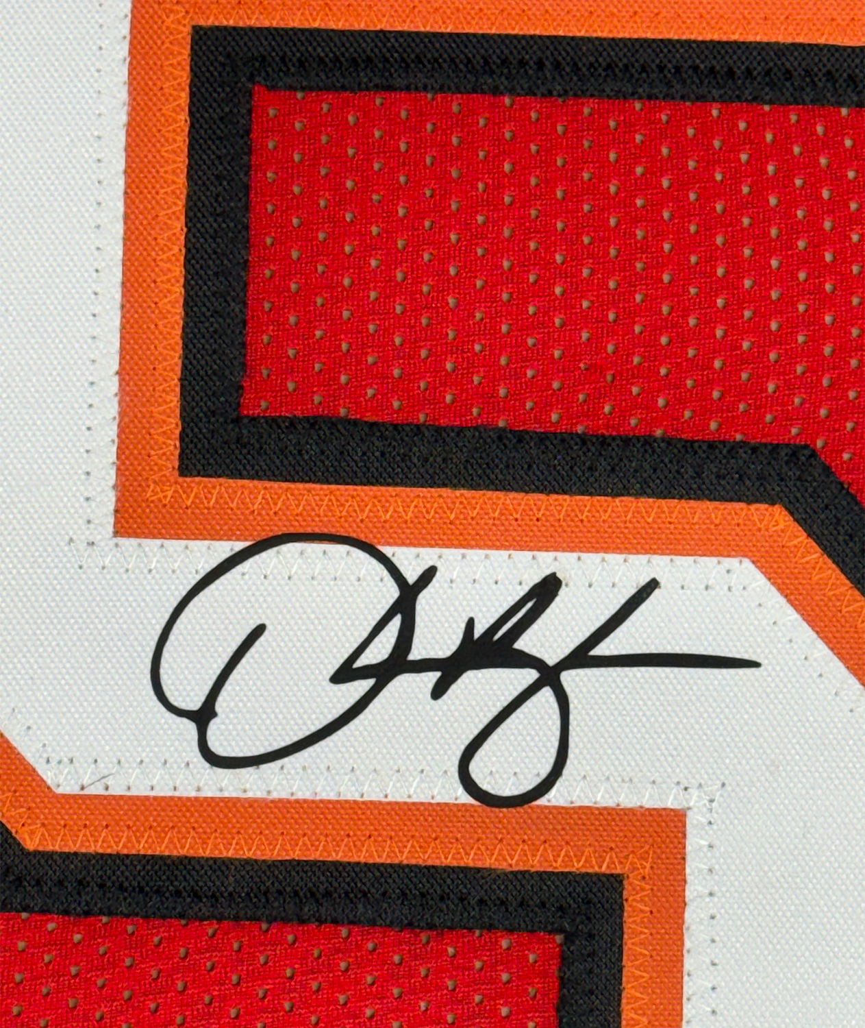 Framed Facsimile Autographed Derrick Brooks 35x39 Tampa Bay Red Reprint Laser Auto Football Jersey