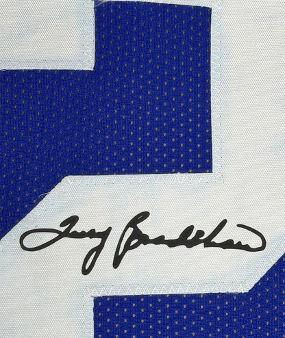 Framed Facsimile Autographed Terry Bradshaw 35x39 Louisiana Tech Blue Reprint Laser Auto College Football Jersey