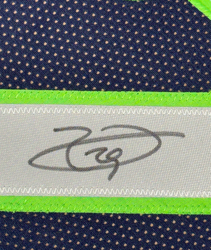 Framed Autographed/Signed Earl Thomas III 35x39 Seattle Blue Football Jersey Beckett BAS COA