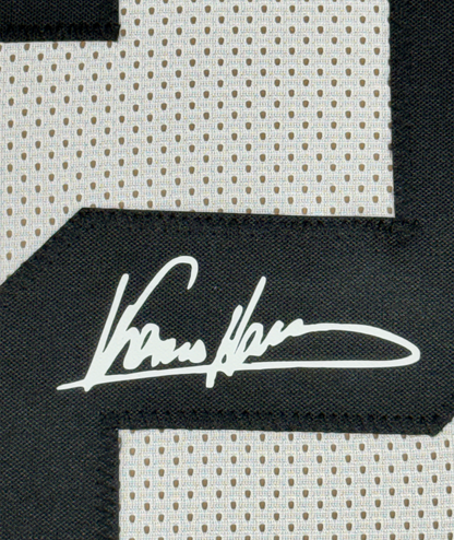 Framed Facsimile Autographed Franco Harris 35x39 Pittsburgh White Reprint Laser Auto Football Jersey