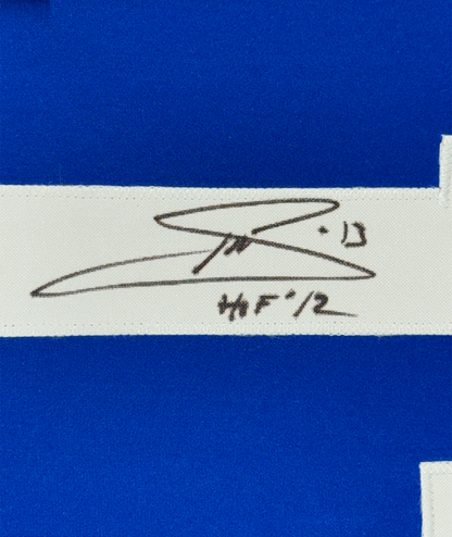 Framed Autographed/Signed Mats Sundin 35x39 HOF 12 Toronto Blue Hockey Jersey JSA COA
