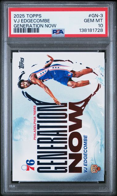 Graded 2025 Topps VJ Edgecombe #GN3 Generation Now Rookie RC Basketball Card PSA 10 Gem Mint
