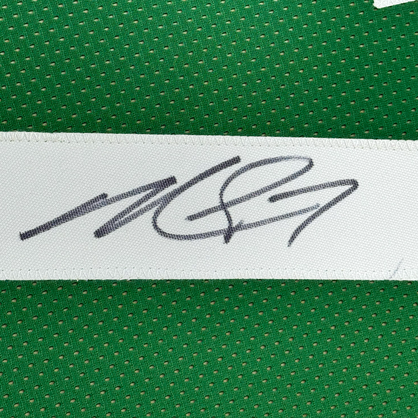 Framed Autographed/Signed Michael Mike Vick 35x39 Philadelphia Kelly Green Football Jersey Beckett BAS COA