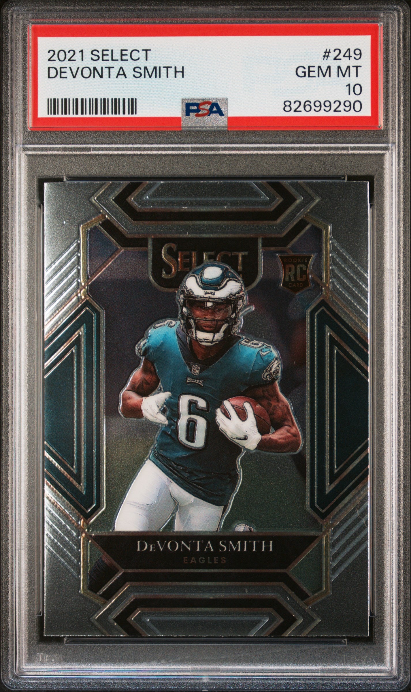 Graded 2021 Panini Select Devonta Smith #249 Rookie RC Football Card PSA 10 Gem Mint