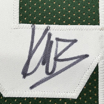 Framed Autographed/Signed Kenneth Walker III 35x39 Michigan State Green College Football Jersey Beckett BAS COA