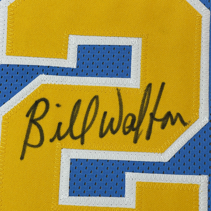 Framed Autographed/Signed Bill Walton 35x39 UCLA Blue College Basketball Jersey JSA COA