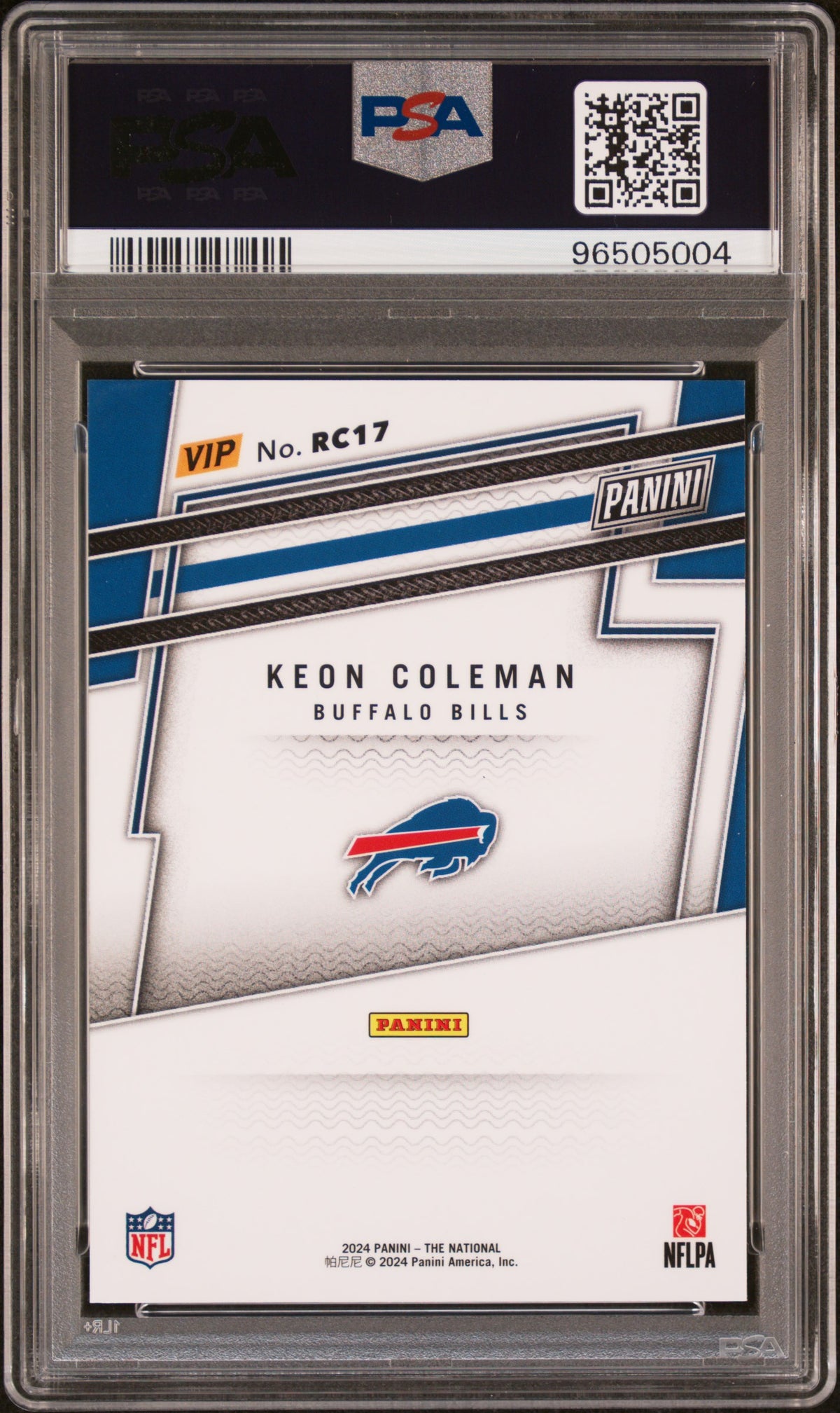 Graded 2024 Panini NSCC VIP Gold Keon Coleman #RC17 Rookies Rookie RC Football Card PSA 10 Gem Mint