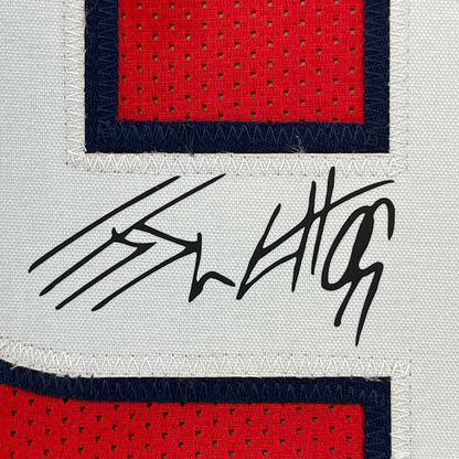 Framed Facsimile Autographed JJ J.J. Watt 35x39 Houston Red Reprint Laser Auto Football Jersey