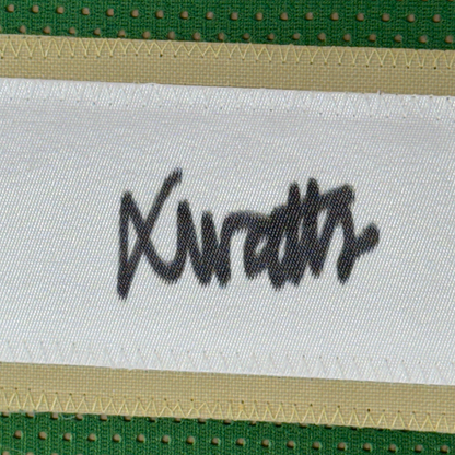 Framed Autographed/Signed Xavier Watts 35x39 Notre Dame Green College Football Jersey JSA COA