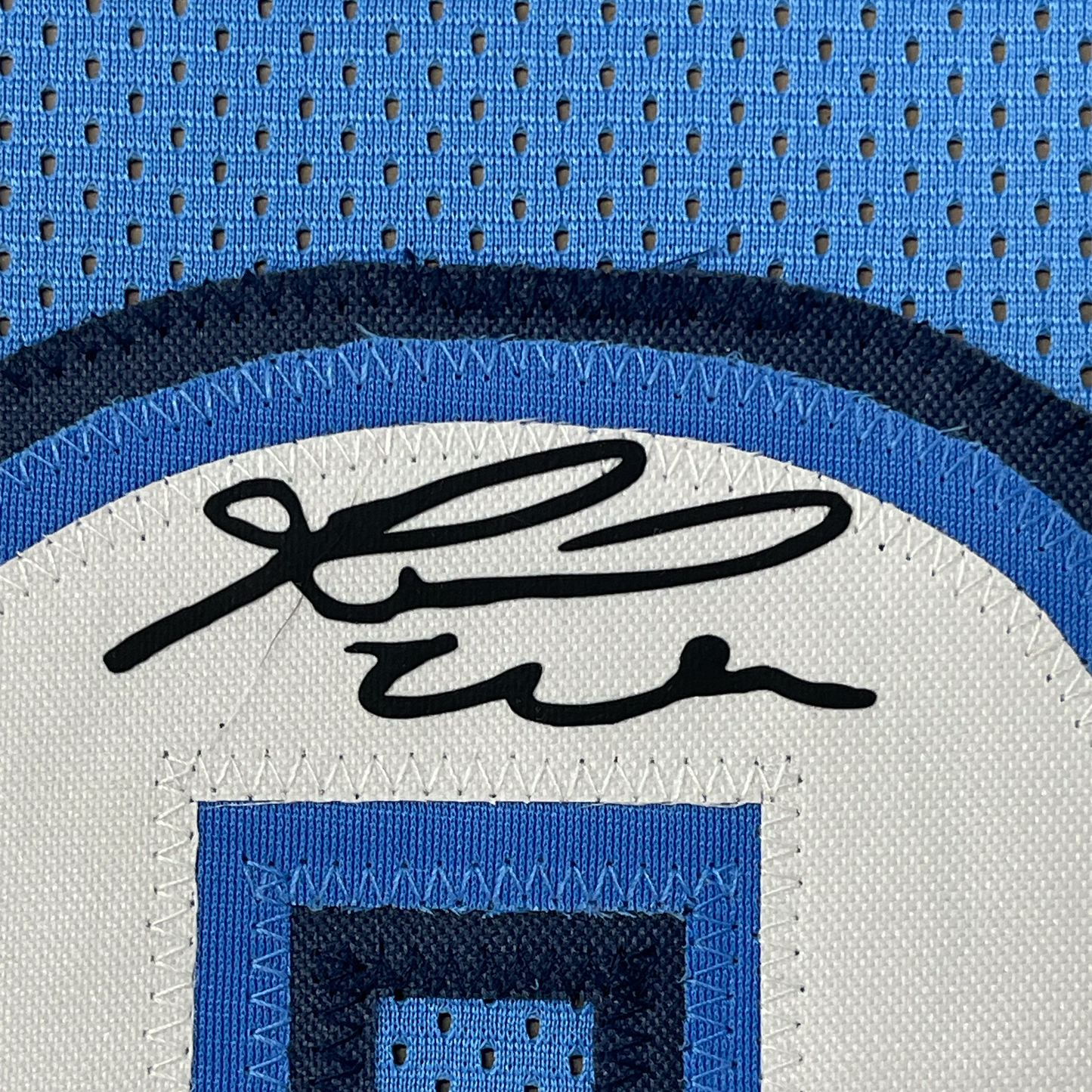 Framed Facsimile Autographed Russell Westbrook 35x39 Oklahoma City Blue Reprint Laser Auto Basketball Jersey