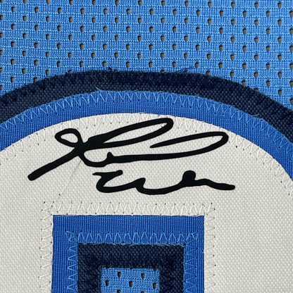 Framed Facsimile Autographed Russell Westbrook 35x39 Oklahoma City Blue Reprint Laser Auto Basketball Jersey