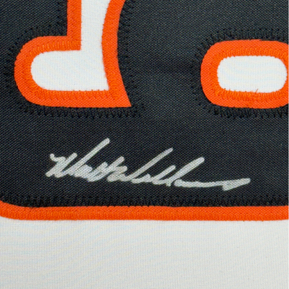Framed Autographed/Signed Matt Williams 35x39 San Francisco White Baseball Jersey JSA COA