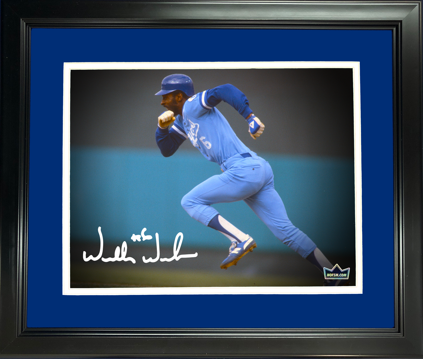 Framed Willie Wilson Kansas City Royals Facsimile Laser Engraved Signature Auto 11"x14" Baseball Photo HOFSM Holo