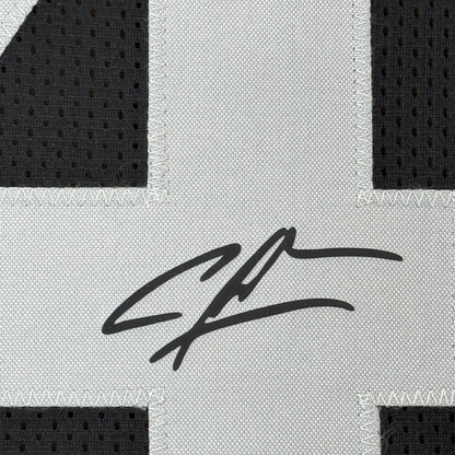 Framed Facsimile Autographed Charles Woodson 35x39 Oakland Las Vegas Black Reprint Laser Auto Football Jersey Size Men's XL