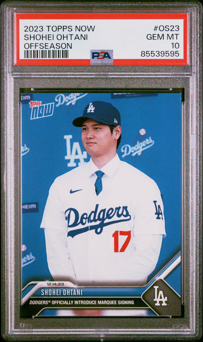 Graded 2023 Topps Now Shohei Ohtani #OS23 Offseason Baseball Card PSA 10 Gem Mint