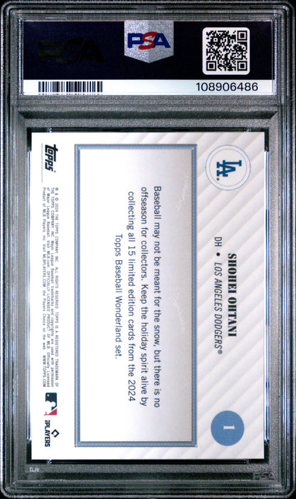 Graded 2024 Topps Wonderland Shohei Ohtani #1 Baseball Card PSA 8 Near Mint