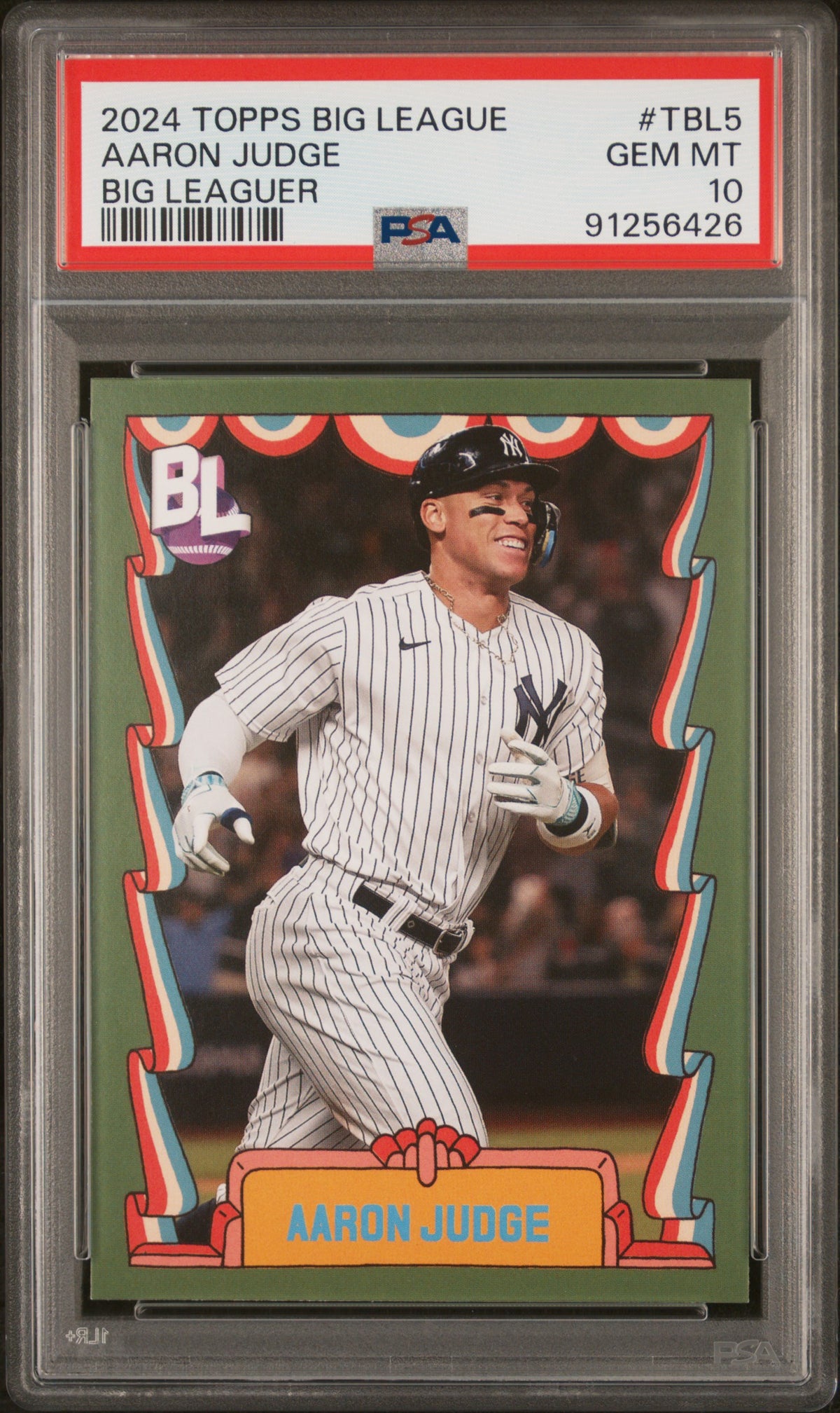 Graded 2024 Topps Big League Aaron Judge #TBL5 Big Leaguer Baseball Card PSA 10 Gem Mint