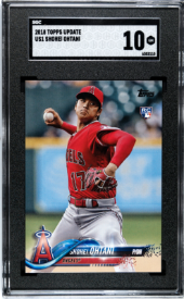 Graded 2018 Topps Update Shohei Ohtani #US1 Pitching In Red Jersey Rookie RC Baseball Card SGC 10 Gem Mint
