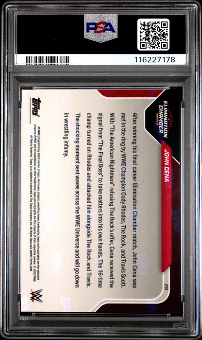 Graded 2025 Topps Now WWE John Cena #29 Wrestling Card PSA 10 Gem Mint